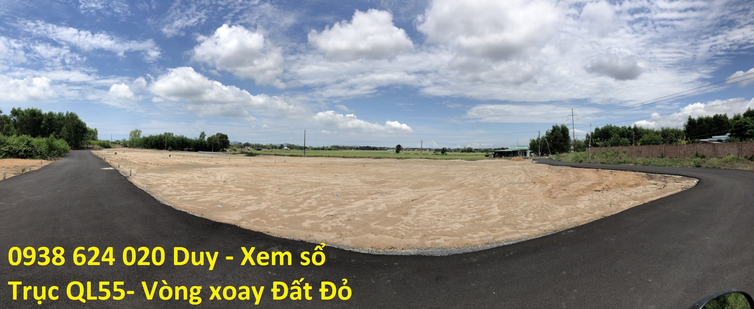 Bán đất thổ cư xã Láng Dài Bà Rịa – Mặt tiền QL55 Vòng xoay Đất Đỏ